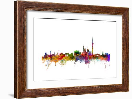 Berlin Germany Skyline-Michael Tompsett-Framed Art Print