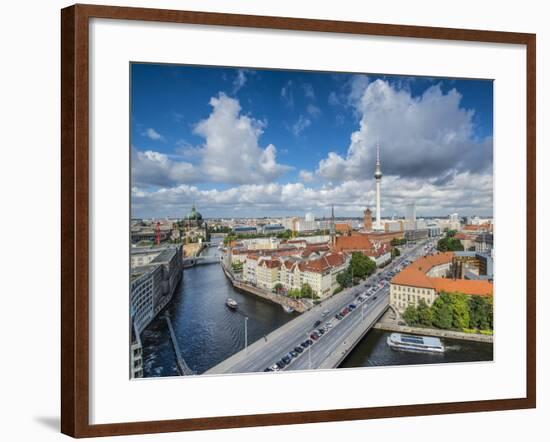 Berlin, Germany Viewed from above the Spree River.-SeanPavonePhoto-Framed Photographic Print