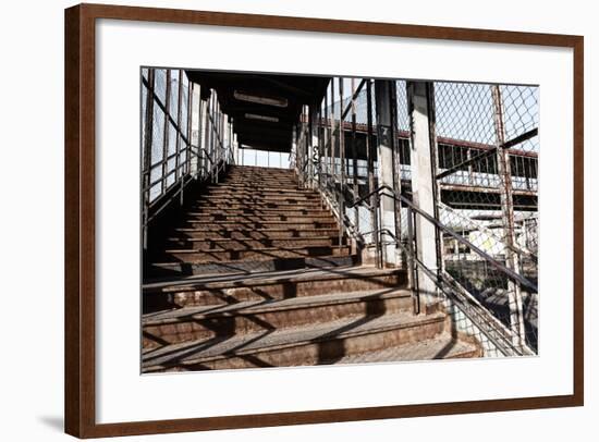 Berlin-Marzahn, City Railroad Station, Stairs-Catharina Lux-Framed Photographic Print