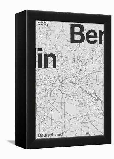 Berlin Minimal Map-Florent Bodart-Framed Premier Image Canvas