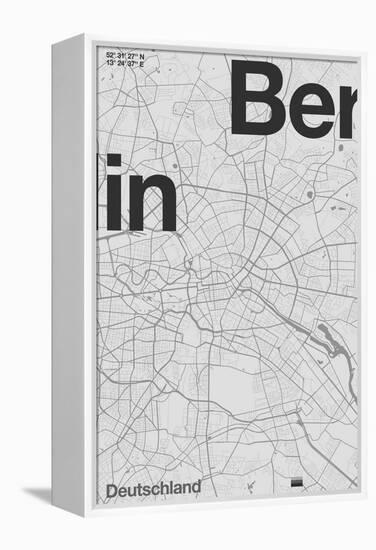 Berlin Minimal Map-Florent Bodart-Framed Premier Image Canvas