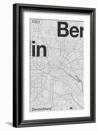 Berlin Minimal Map-Florent Bodart-Framed Giclee Print