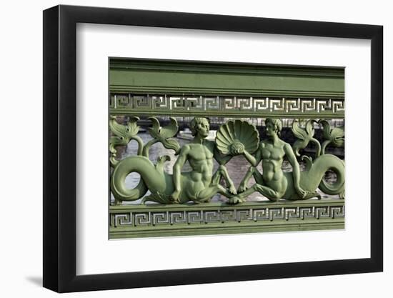 Berlin, Mitte, SchlossbrŸcke, Railing, Ornament, Detail-Catharina Lux-Framed Photographic Print