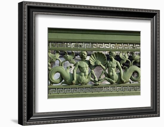 Berlin, Mitte, SchlossbrŸcke, Railing, Ornament, Detail-Catharina Lux-Framed Photographic Print