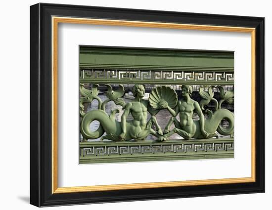 Berlin, Mitte, SchlossbrŸcke, Railing, Ornament, Detail-Catharina Lux-Framed Photographic Print