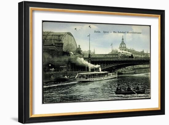 Berlin Mitte, Spree, Bahnhof Friedrichstraße, Dampfer-null-Framed Giclee Print