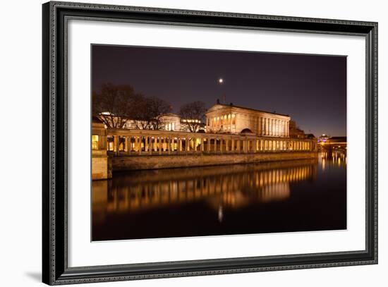 Berlin, Museumsinsel (Museum Island), UNESCO World Heritage, Night-Catharina Lux-Framed Photographic Print