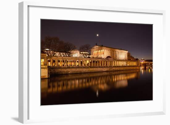 Berlin, Museumsinsel (Museum Island), UNESCO World Heritage, Night-Catharina Lux-Framed Photographic Print