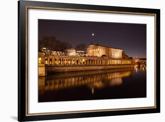 Berlin, Museumsinsel (Museum Island), UNESCO World Heritage, Night-Catharina Lux-Framed Photographic Print