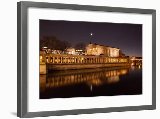 Berlin, Museumsinsel (Museum Island), UNESCO World Heritage, Night-Catharina Lux-Framed Photographic Print