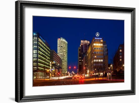 Berlin, Potsdamer Platz, Night Photography-Catharina Lux-Framed Photographic Print