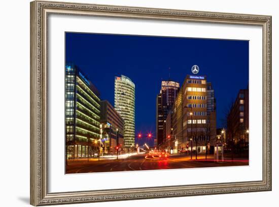 Berlin, Potsdamer Platz, Night Photography-Catharina Lux-Framed Photographic Print