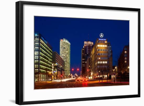 Berlin, Potsdamer Platz, Night Photography-Catharina Lux-Framed Photographic Print