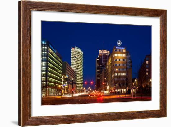 Berlin, Potsdamer Platz, Night Photography-Catharina Lux-Framed Photographic Print