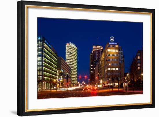 Berlin, Potsdamer Platz, Night Photography-Catharina Lux-Framed Photographic Print