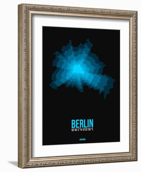 Berlin Radiant Map 1-NaxArt-Framed Art Print