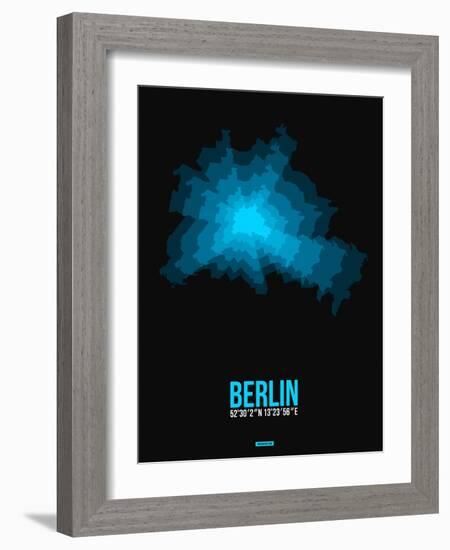 Berlin Radiant Map 1-NaxArt-Framed Art Print