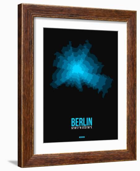 Berlin Radiant Map 1-NaxArt-Framed Art Print