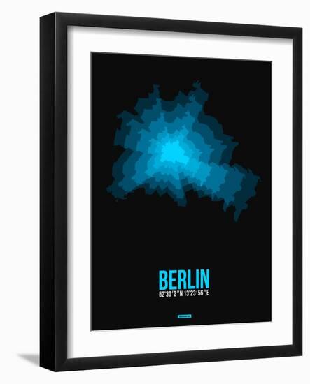 Berlin Radiant Map 1-NaxArt-Framed Art Print