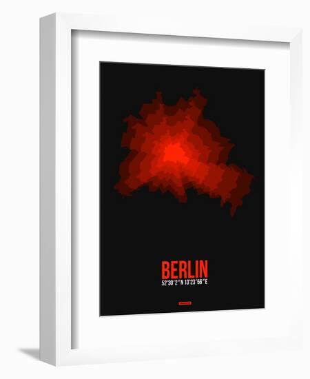 Berlin Radiant Map 2-NaxArt-Framed Art Print