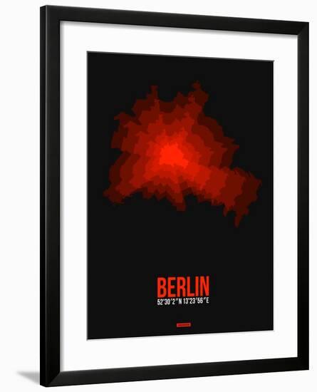 Berlin Radiant Map 2-NaxArt-Framed Art Print