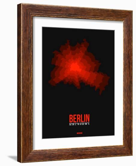 Berlin Radiant Map 2-NaxArt-Framed Art Print