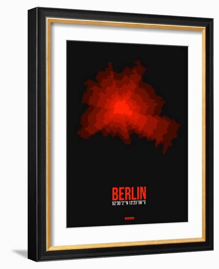 Berlin Radiant Map 2-NaxArt-Framed Art Print