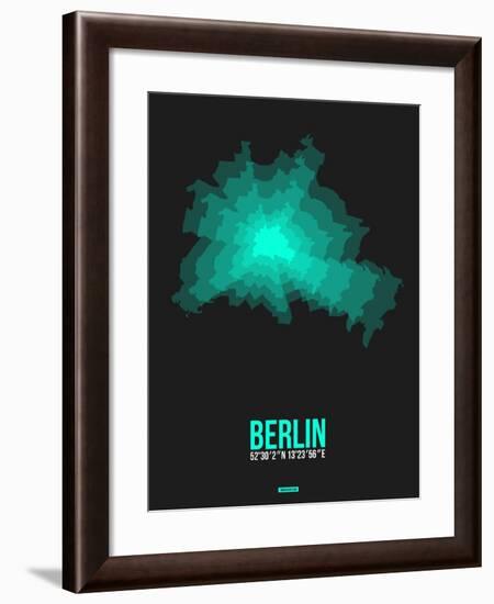 Berlin Radiant Map 3-NaxArt-Framed Art Print