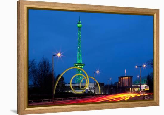 Berlin, Radio Tower, Looping Sculpture, Night-Catharina Lux-Framed Premier Image Canvas