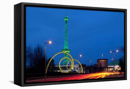 Berlin, Radio Tower, Looping Sculpture, Night-Catharina Lux-Framed Premier Image Canvas