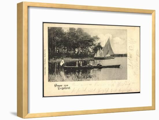 Berlin Reinickendorf Tegelort, Ruderboot, Segelboote-null-Framed Giclee Print