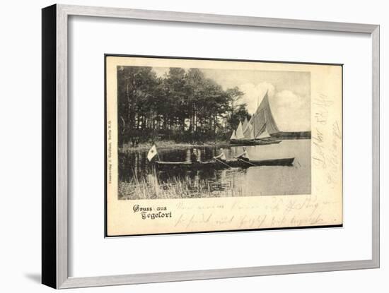 Berlin Reinickendorf Tegelort, Ruderboot, Segelboote-null-Framed Giclee Print