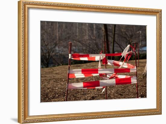 Berlin, Schlossplatz, Construction Site, Barrier-Catharina Lux-Framed Photographic Print