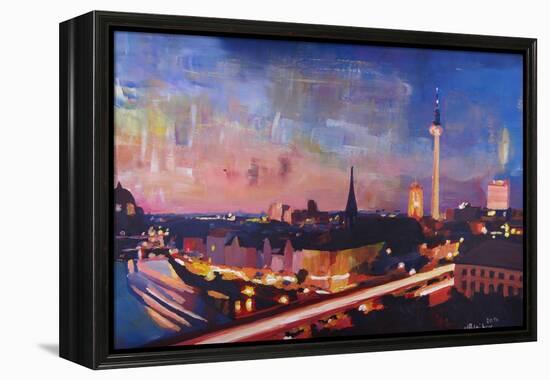 Berlin Skyline at Dusk-Markus Bleichner-Framed Stretched Canvas