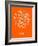 Berlin Street Map Orange-NaxArt-Framed Art Print