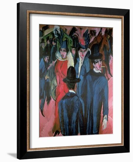 Berlin Street Scene, 1913-Ernst Ludwig Kirchner-Framed Giclee Print