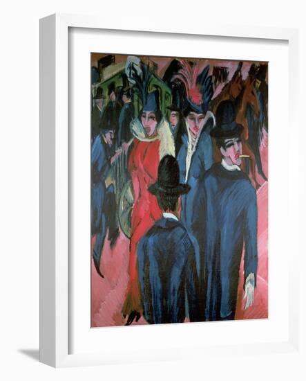 Berlin Street Scene, 1913-Ernst Ludwig Kirchner-Framed Giclee Print