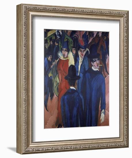 Berlin Street Scene, 1913-Ernst Ludwig Kirchner-Framed Giclee Print