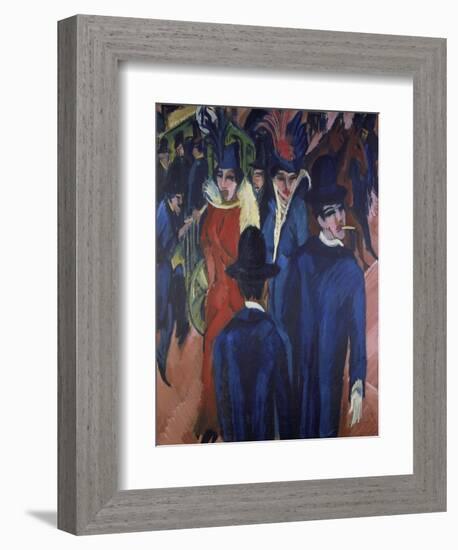 Berlin Street Scene, 1913-Ernst Ludwig Kirchner-Framed Giclee Print