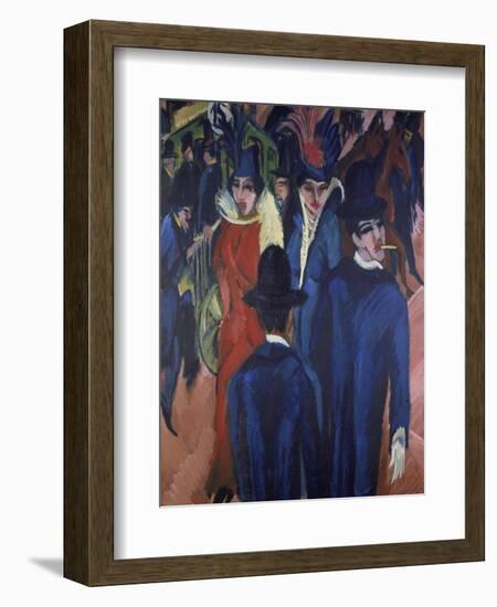 Berlin Street Scene, 1913-Ernst Ludwig Kirchner-Framed Giclee Print