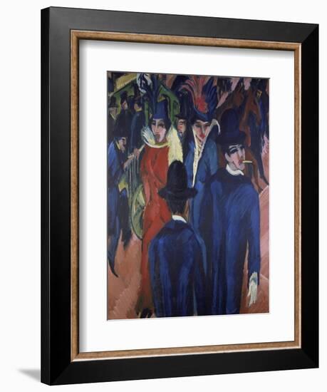 Berlin Street Scene, 1913-Ernst Ludwig Kirchner-Framed Giclee Print