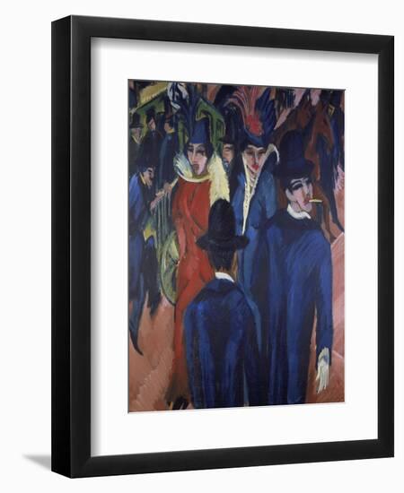 Berlin Street Scene, 1913-Ernst Ludwig Kirchner-Framed Giclee Print