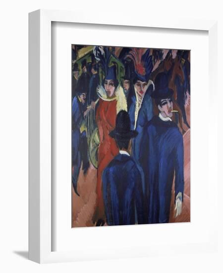Berlin Street Scene, 1913-Ernst Ludwig Kirchner-Framed Giclee Print