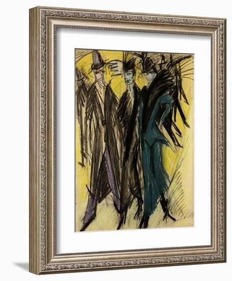 Berlin Street Scene II-Ernst Ludwig Kirchner-Framed Art Print