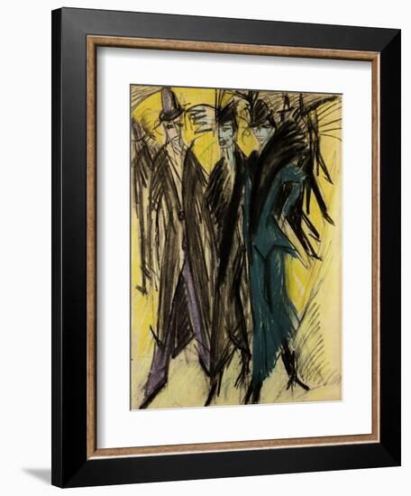 Berlin Street Scene II-Ernst Ludwig Kirchner-Framed Art Print