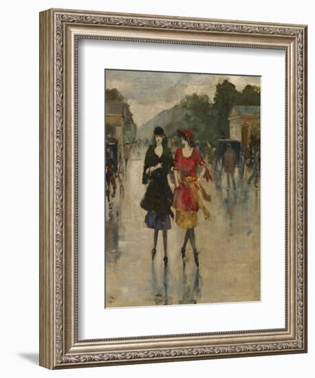 Berlin Street Scene-Lesser Ury-Framed Premium Giclee Print