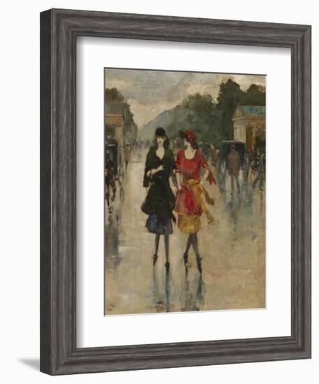 Berlin Street Scene-Lesser Ury-Framed Premium Giclee Print