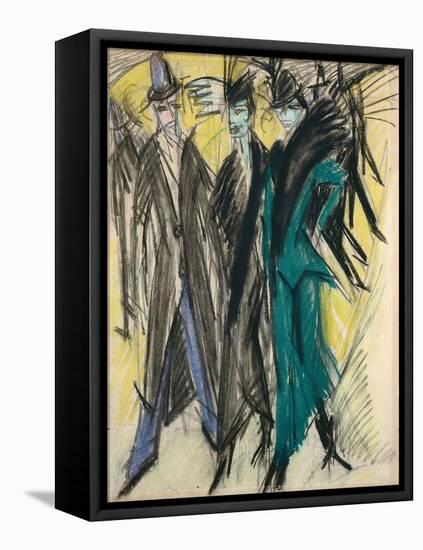 Berlin Street Scene-Ernst Ludwig Kirchner-Framed Premier Image Canvas