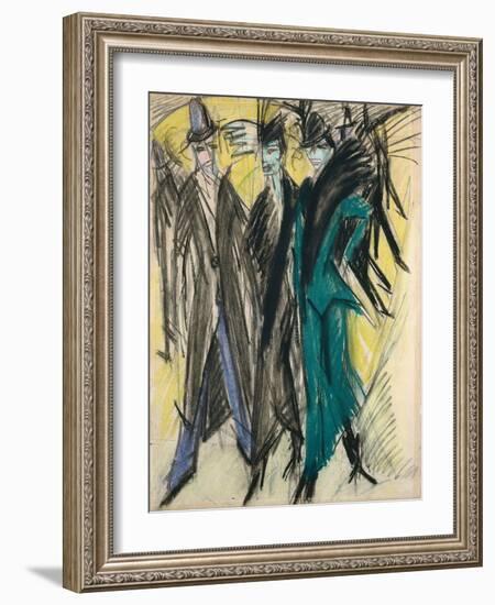 Berlin Street Scene-Ernst Ludwig Kirchner-Framed Giclee Print