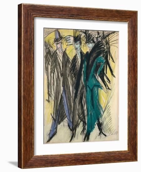 Berlin Street Scene-Ernst Ludwig Kirchner-Framed Giclee Print